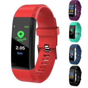 factory lcd screen id115 plus smart bracelet fitness tracker pedometer watch band heart rate blood pressure monitor smart wristband