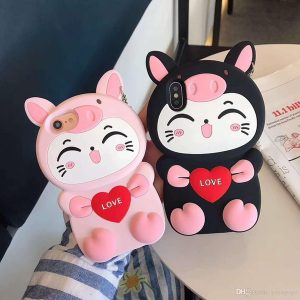 factory price shell lovely sweet cat back cases for iphone xs max xs xr x 8 7 6 6s plus cover case love silica gel cases gift for lady