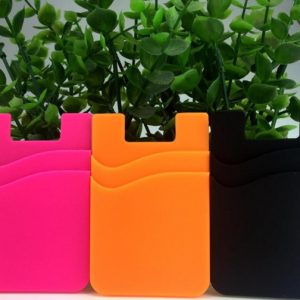 factory price wholesale pocket sticky silicone card holder silicone id credit card holder with 3m for cellphone