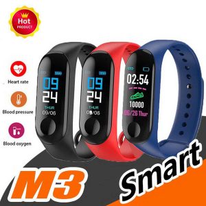 factory store women smart watch band kids bracelet wristband fitness tracker blood pressure heart rate m3 smartwatch drop shipping