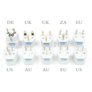 factory supply new universal to us uk eu de au ca jp kr za usa travel adapter power plug outlet converter 1000pcs/lot