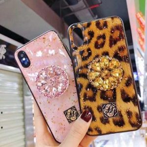 fashion luxury bling epoxy phone case with phone stand for iphone 6 6s 7 8 plus 3d phone case dhl