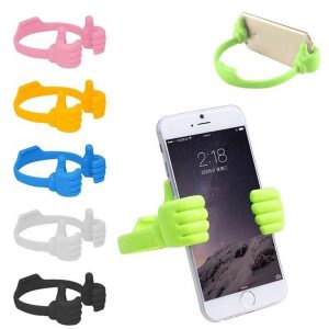 fashion mini plastic ok stand thumb design universal portable phone stand holder mount for iphone 6 plus samsung galaxy s6 s5 htc ipad air