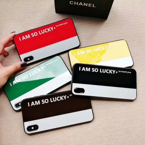 fashion phone case for iphone x/xs xr xsmax 6/6s 6p/6sp 7/8 7p/8p cool case with sweet words i am so lucky to meet you 4 color available new