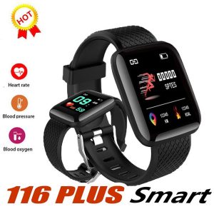 fitness tracker sport smart bracelet a6s 116 plus luxury watch bluetooth waterproof heart rate blood pressure fit for ios-apple android 115