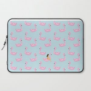 flamingo floats and girl Computer Cover by Anyuka - Laptop Sleeve - 15"