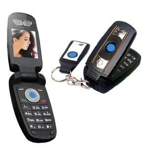 flip mini cartoon cell phone car key cellphone unlock single gsm card small car model fm camera cell mobile phone x6