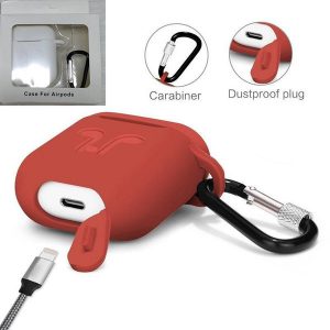 for apple airpods 2 in 1 cases silicone soft ultra thin protector airpod cover earpod case anti-drop with hook retail box