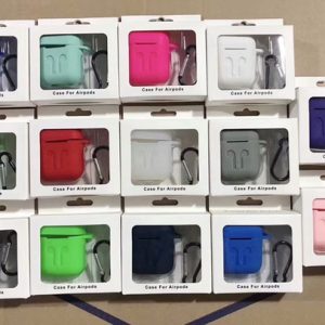 for apple airpods cases silicone soft ultra thin protector airpod cover earpod case anti-drop with hook retail box