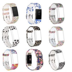 for fitbit charge 2 pattern wrist strap colorful watchband fashion sports silicone watchband bracelet strap band wristband