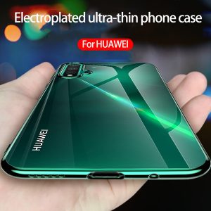 for huawei novaa5i phone case electroplated soft edge mobile phone case transparent tpu drop protection cover