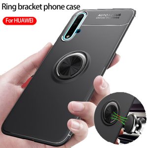 for huawei p30 pro phone case creative metal ring bracket mobile phone case car magnetic protective cover