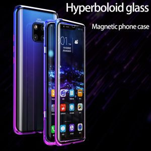 for huawei p30 pro phone case gradient magnetic metal frame phone case double-sided tempered glass all-inclusive anti-fall protective cover