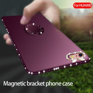 for huawei p30 pro phone case rhinestone mobile phone case 360° rotating bracket drop protection cover