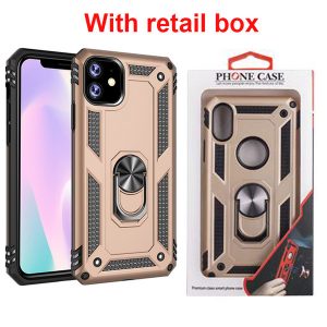 for iphone 11 2019 xs max 7 8 plus ring defender case stand holder armor phone cover with retail box