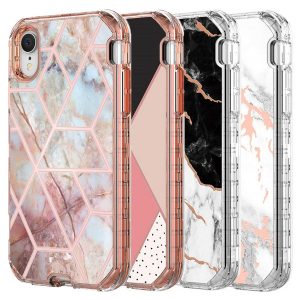 for iphone 11 case luxury marble 3in1 heavy duty shockproof full body protection cover for iphone xr xs max samsung galaxy s20