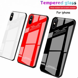 for iphone 11 phone case solid color glass anti-fall and anti-scratch soft side all inclusive phone case support 10pcs delivery