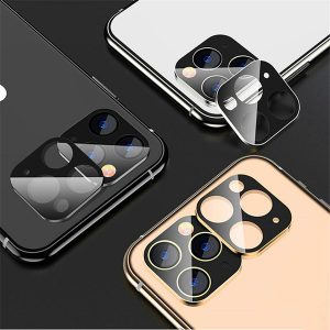 for iphone 11 pro max metal back camera lens tempered glass screen protector camera protector hot