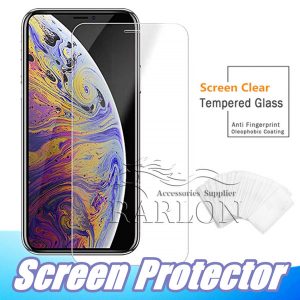 for iphone 11 pro max tempered glass screen protector for galaxy j3 j7 a9 a50 2019 iphone xr xs max x 8 7 plus edition film 9h anti shatter