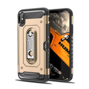 for iphone 11 pro max x xs xs max xr 10 ten 8 plus 7 plus 6s 5s se pc tpu hybrid armor kickstand cell phone case with card holder gold