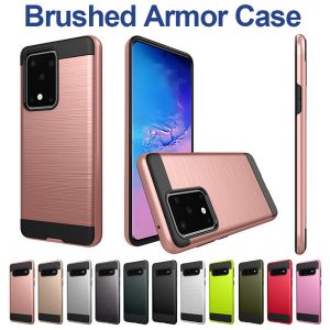 for iphone 11 pro max xs 7 8 plus phone case shockproof hard pc+tpu armor cellphone covers for samsung s20 ultra note 10 plus with opp bag