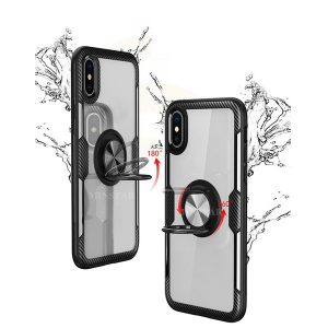 for iphone 11 pro max xs x xr 8 7 6 plus samsung note 10 9 s10 5g s10e s9 a20 finger ring clear bracket phone case with magnetic car holder