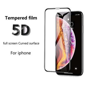 for iphone 11 pro max xs xr 8 plus 6 7 8 explosion-proof glass film 5d full-screen tempered film 9h belt box