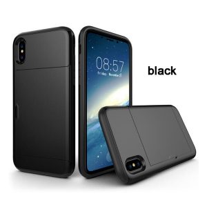 for iphone 11 pro xs max xr x silicone case double card holder slot shockproof wallet protective phone cover