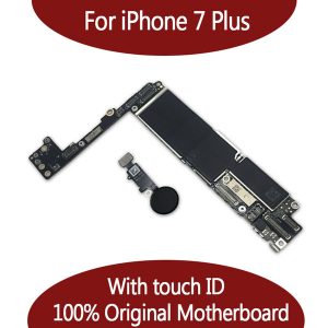 for iphone 7 plus 128g motherboard with touch id & fingerprint,original unlocked logic board ing