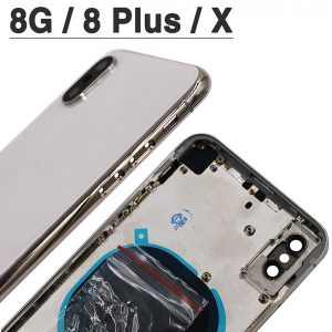 for iphone 8g 8p plus x xr xs max back cover + middle chassis frame + sim card full housing case assembly