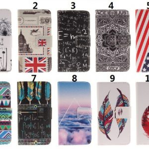 for iphone case letters lether case lovely design print pattern tpu leather card pocket soft shockproof covers for samsung touch5/6