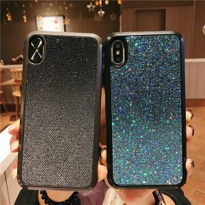 for iphone cases glitter rhinestone phone case for iphone xr x xs max 8 7 6 plus fashion premium bling shockproof phone back cover for girl