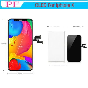 for iphone x perfectly oem oled screen grade a +++ display touch digitizer screen full assembly replacement 5.8 inch lcd new