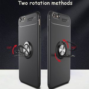 for iphone x phone case magnetic ring bracket phone case anti-fall anti-fingerprint solid color all-inclusive support 1pcs delivery