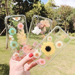 for iphone x phone case real eternal flower fashion style transparent silicone sleeve support 2pcs delivery