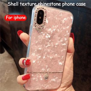 for iphone x phone case temperament pattern rhinestone phone case girlish soft back cover support 10pcs delivery