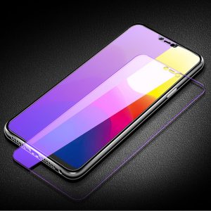 for iphone x phone film full screen hd purple film anti-blue light mobile phone glass film support 2pcs delivery/ wholesale