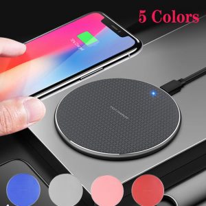 for iphone x qi wireless charger pad wireless charging cord for samsung note 8 iphone 11 8 plus galaxy note 5 with usb cable in retail box