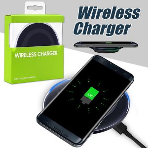 for iphone x qi wireless charger pad wireless charging cord for samsung note 8 iphone 8 plus galaxy note 5 with usb cable in retail box