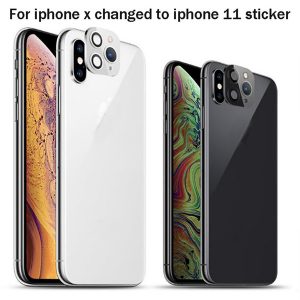 for iphone x xs max back camera glass lens protector film sticker change to for iphone 11 pro max fake camera cover