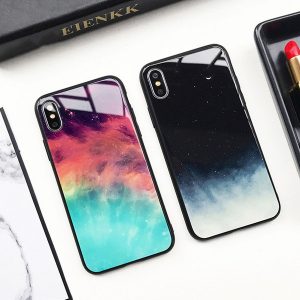 for iphone xs max phone case ins style starry cold wind glass phone case support 1pcs delivery