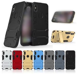 for iphone xs max phone case invisible bracket phone case all-inclusive armor anti-fall sleeve support 2pcs delivery