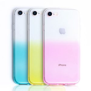 for iphone xs max xr phone case protective cover gradient soft shell anti-fall phone protective cover support 2pcs delivery