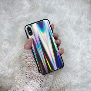 for iphone xs xr phone case gradient color anti-fall all-inclusive mobile phone case hard shell support 2pcs delivery