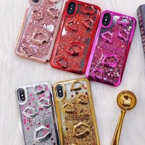 for new iphone kiss glitter sparkle liquid floating quicksand phone case for samsung galaxy s7 s7 edge s8 s8 plus j7 prime j5 prime