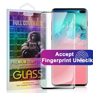 for s10 5g version samsung note 10 s10 s9 s9 plus s10e s7 edge 5d full coverage fingerprint unclock no hole tempered glass screen protector