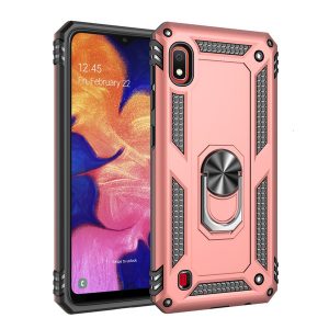 for samsung a10s a20s m30s 360 degree rotating metal ring holder kickstand dual layer shockproof case