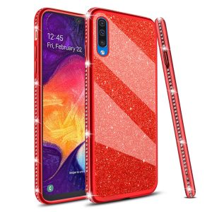 for samsung galaxy note 8 9 s10 plus s10e s10 phone case dual layer tpu+pc hybrid glitter shockproof protective phone shell coque