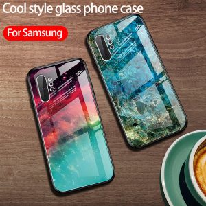 for samsung phone case painted phone case tempered glass mobile phone shell anti-fall protection cover support retail/wholesale