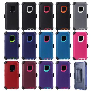 for samsung s7 edge s8 s9 s10 plus note 10 9 hybrid robot shockproof scratchproof defender case with belt clip kickstand ing